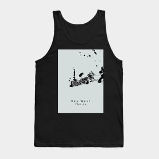 Key West Florida Island Map Tank Top